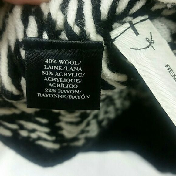 - Ann Taylor Medium wool blend sweater black white side zip details - Picture 8 of 9